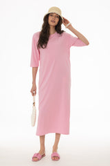Pink Terry Maxi Dress