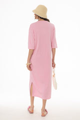 Pink Terry Maxi Dress