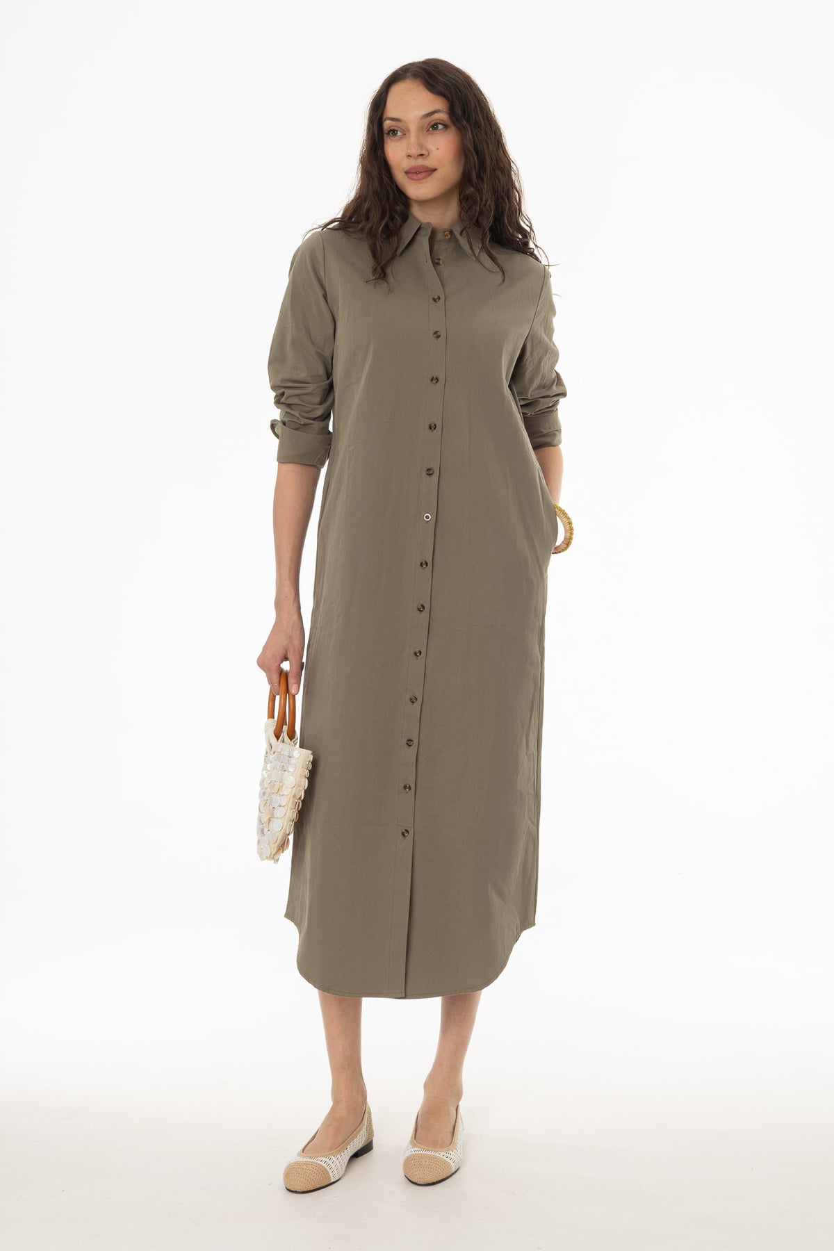 long buttoned shirt dress Button Up Shirt Dress, Summer Fall Navy Formal Button Up Midi Dress, Fit & Flare Dress, Retro Collared Long Sleeve Dress, Xiaolizi 2845