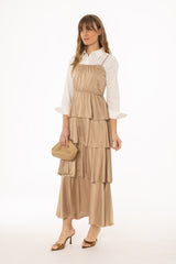 Champagne Layered Ruffle Jumper