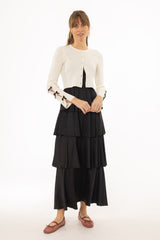 Black Layered Ruffle Jumper