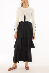 Black Layered Ruffle Jumper