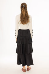 Black Layered Ruffle Jumper