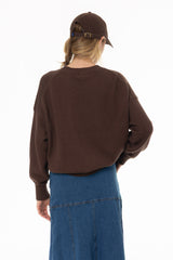 Brown Basic Knit Sweater