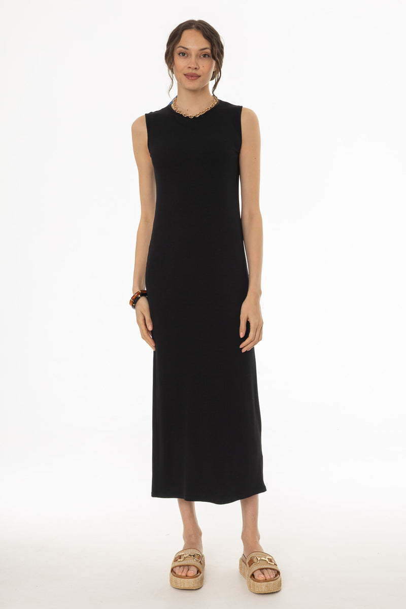 Black Ribbed Maxi Jumper – BLANK