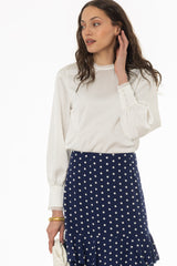 White Chiffon Edge Blouse