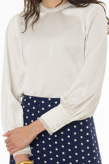 White Chiffon Edge Blouse