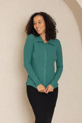 Kelly Green Basic Ribbed Shirt