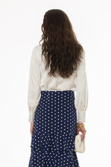 White Chiffon Edge Blouse