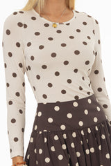 Cream Polka Dot T-Shirt