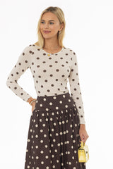 Cream Polka Dot T-Shirt