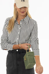 Navy Polo Button Up Shirt