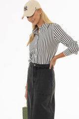 Navy Polo Button Up Shirt