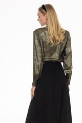 Gold Metallic Blouse