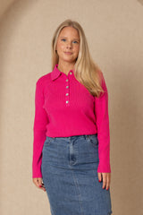 Hot Pink Polo Tee