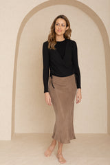 Brown Slip Skirt