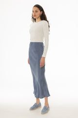 Blue Slip Skirt