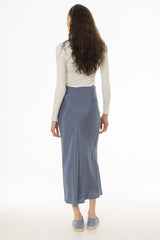 Blue Slip Skirt