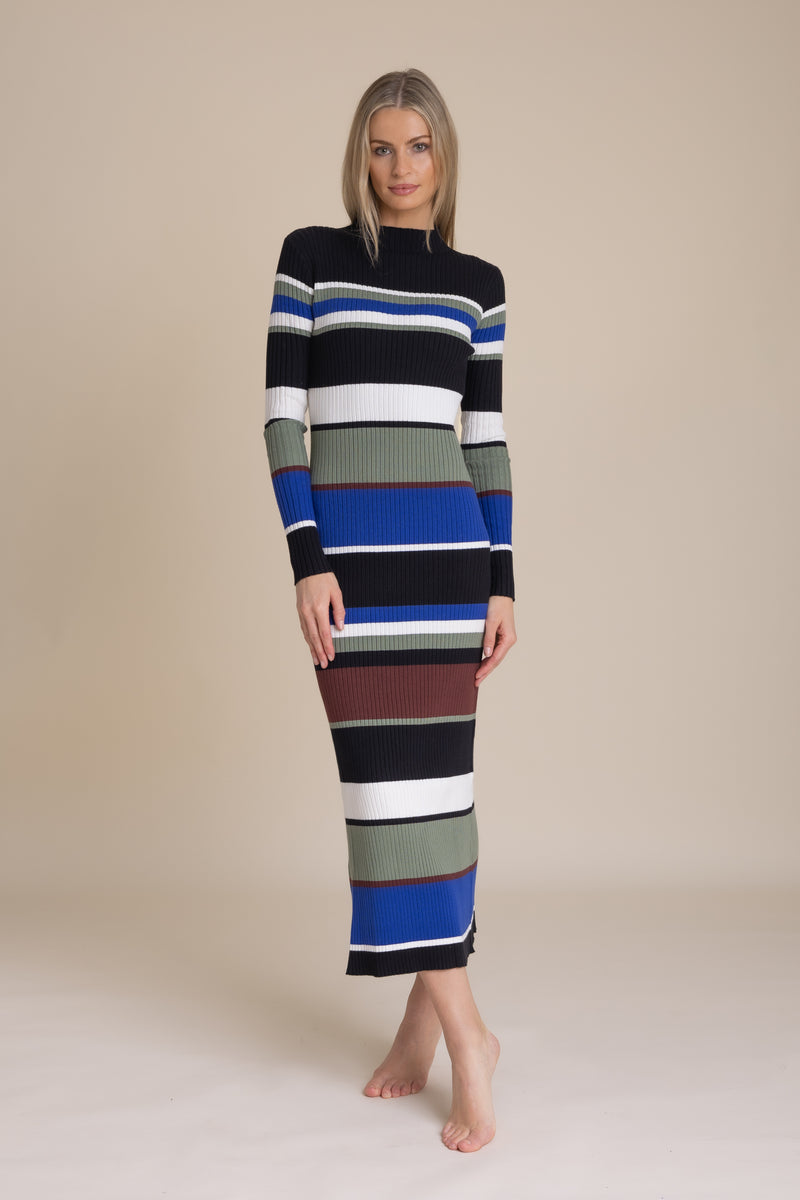 Multi Striped Knit Dress