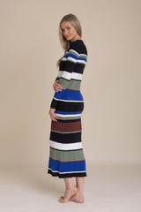 Multi Striped Knit Dress
