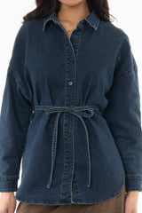 Blue Denim Tie Shirt