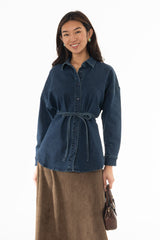 Blue Denim Tie Shirt
