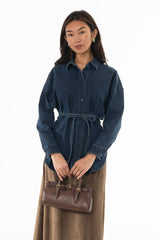 Blue Denim Tie Shirt