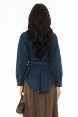 Blue Denim Tie Shirt