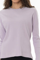 Lavender Ribbed Dolman Sleeve T-Shirt