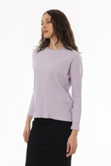 Lavender Ribbed Dolman Sleeve T-Shirt