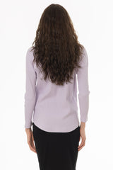 Lavender Ribbed Dolman Sleeve T-Shirt