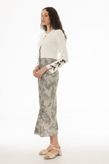 Grey Toile Printed Slip Dress