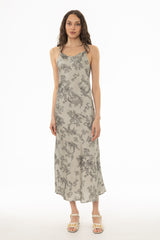 Grey Toile Printed Slip Dress