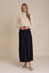 Eggshell Scalloped Turtleneck