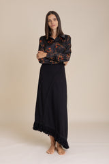Black Midnight Garden Blouse