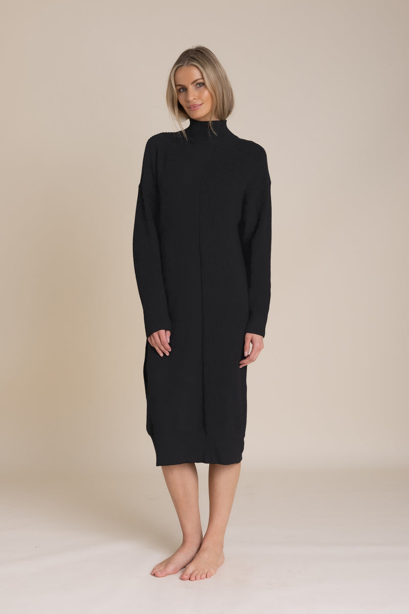 Black Half Knit Dress