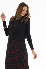 Black Cropped Vest Overlay