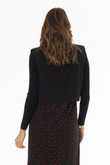 Black Cropped Vest Overlay