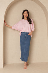 Light Pink 3/4 Oversize Dolman Tee