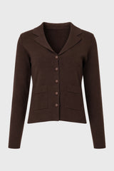 Brown Knit Blazer