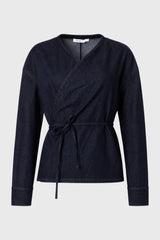 Blue Denim Wrap Top