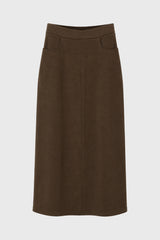 Olive Sweater Maxi Skirt