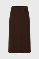 Brown Sweater Maxi Skirt