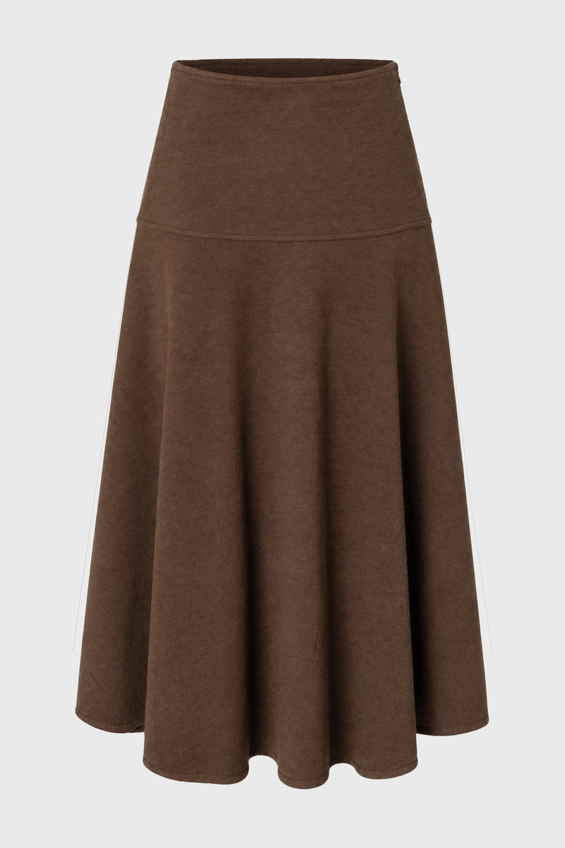 Brown Soft Feel A-Line Maxi Skirt – BLANK