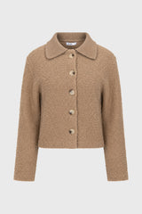 Tan Teddy Button Down Jacket