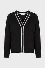 Black Varsity Cardigan