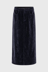 Navy Textured Everyday Maxi Skirt