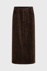 Brown Textured Everyday Maxi Skirt
