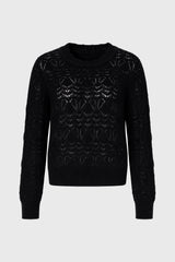 Black Crochet Sweater