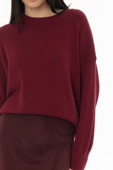 Berry Basic Knit Sweater